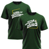 Green colour half sleeves couple T-shirt