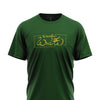 Half Sleeves Bottle Green Coloured T-shirt