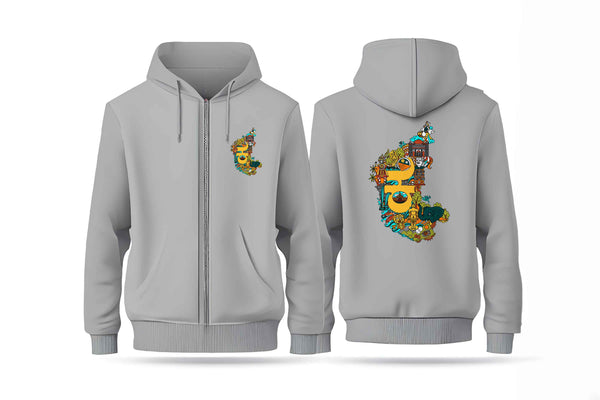 ka karnataka-Hoodie - Zipper