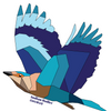 Neelakanta (Indian Roller)- Sticker.