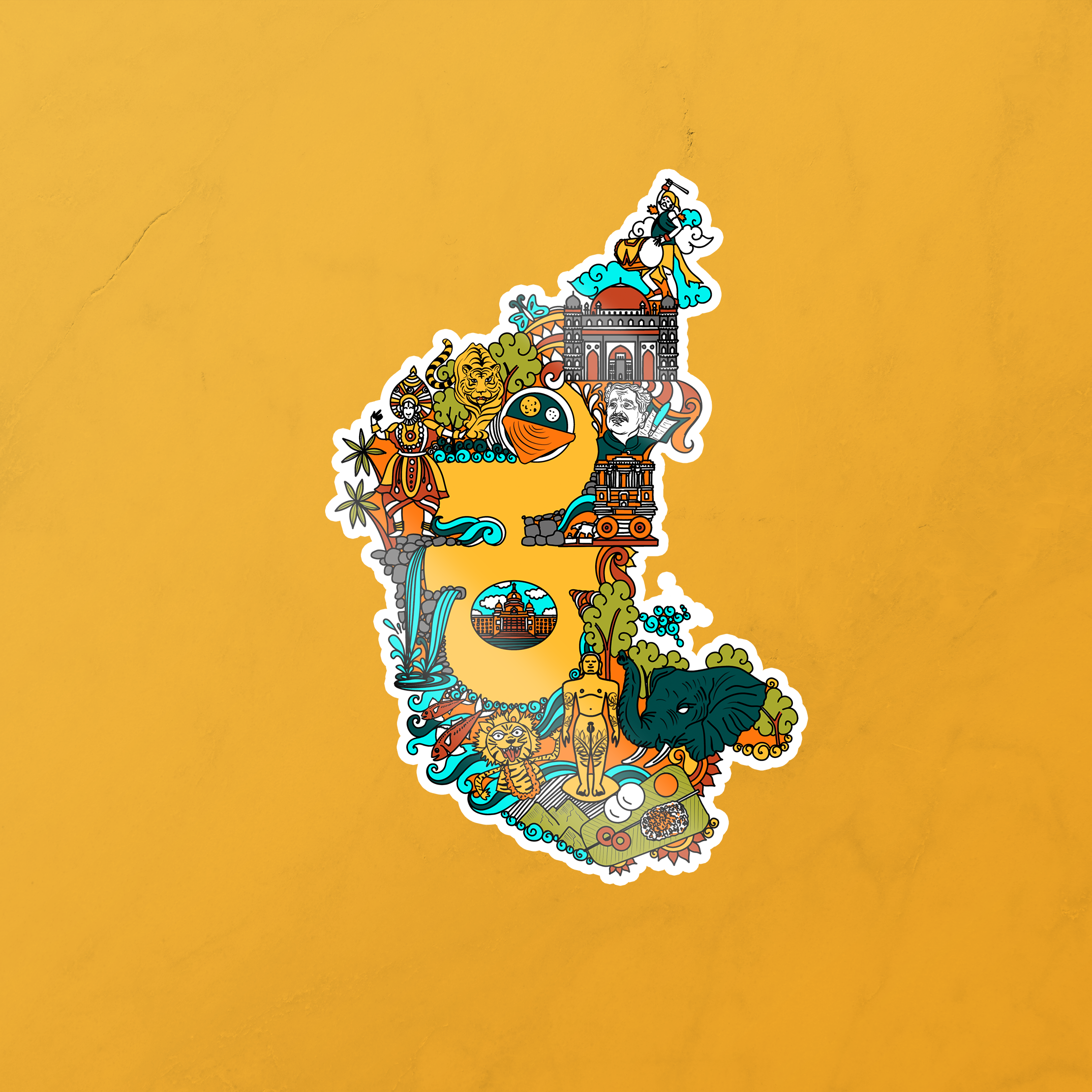 Ka - Karnataka - Sticker.