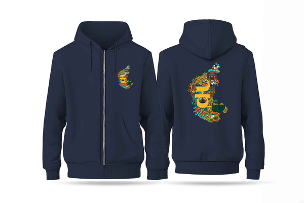 ka karnataka-Hoodie - Zipper